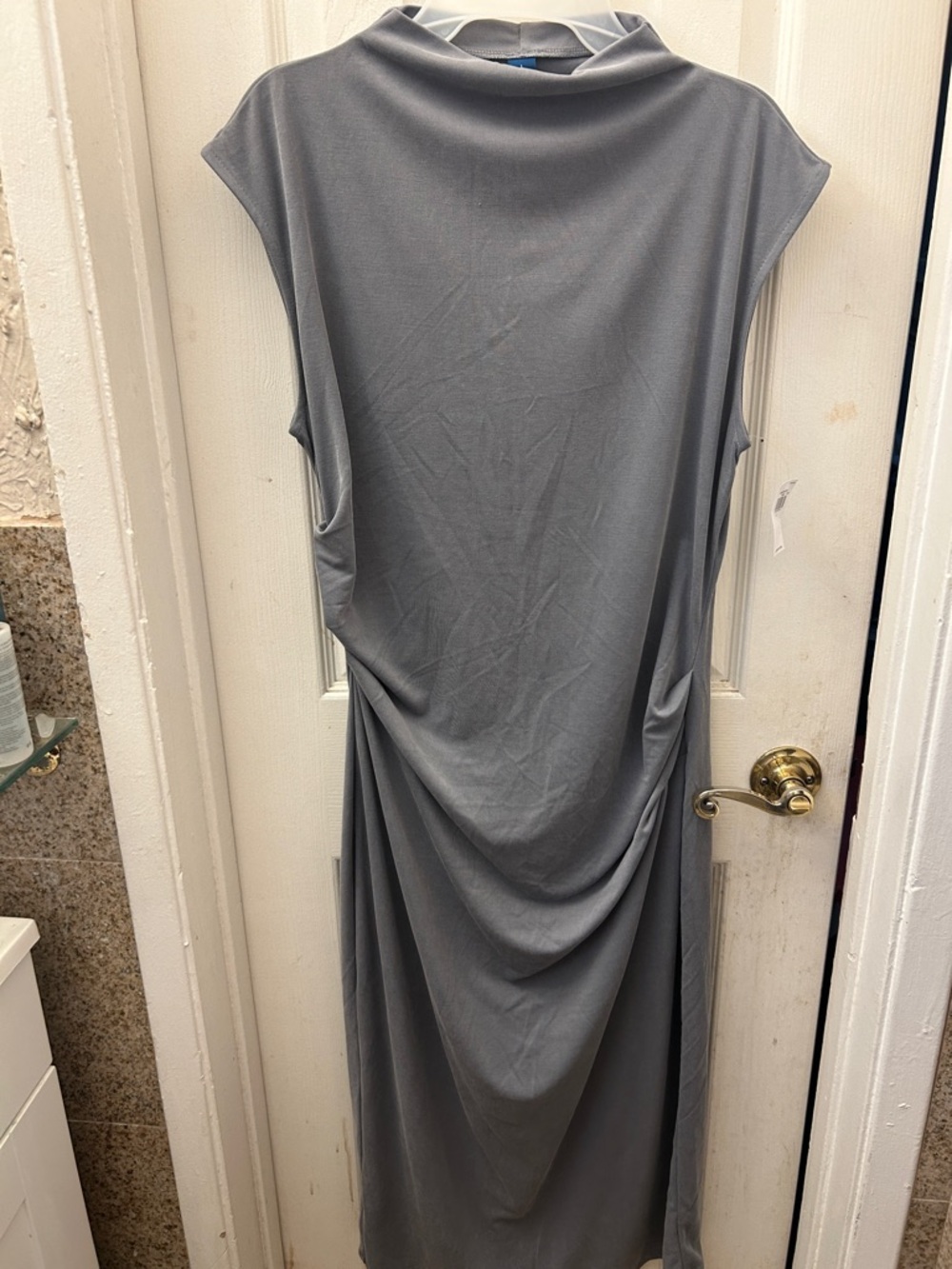 Old Navy Sleeveless Draped Maxi Dress in Gray